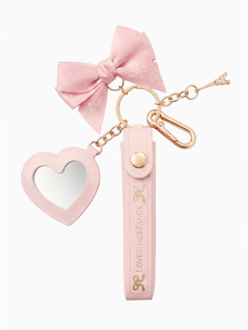 LoveShackFancy Just A Girl Travel Pouch Bag Charm Keychain Case